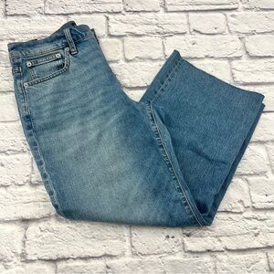 NWT J. Crew Factory Womans Size 28 Petite Wide Leg Crop Jeans Light Blue